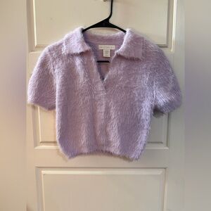 House of Harlow 1960 Lavender Fuzzy Top